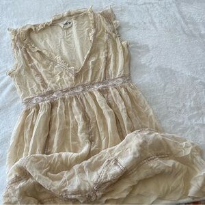 Vintage Hannah Jo Silk Boho Mini Dress